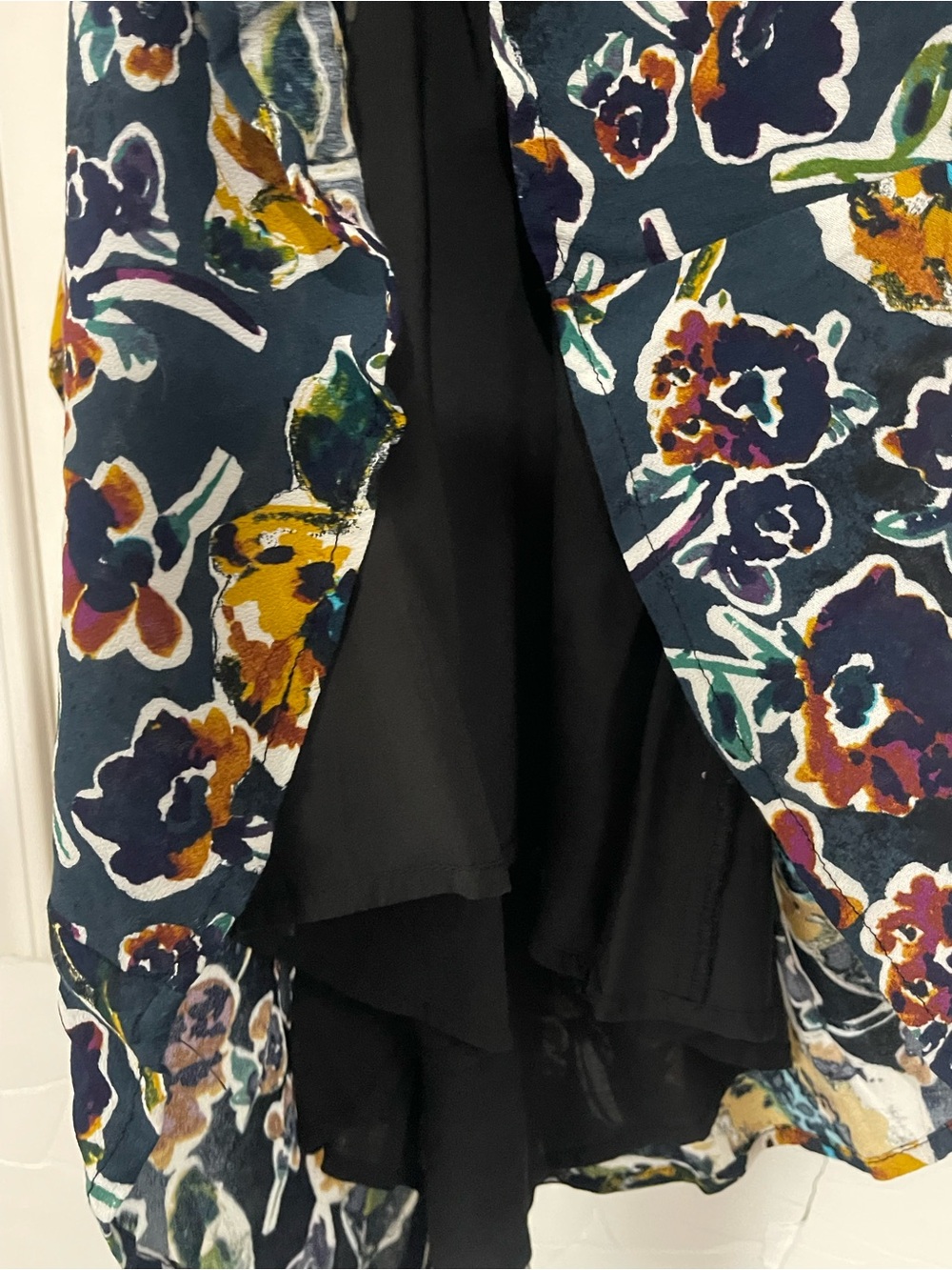 Free People Glow Up Navy Floral Short Sleeve Mini Dress sz 4 - Picture 7 of 8